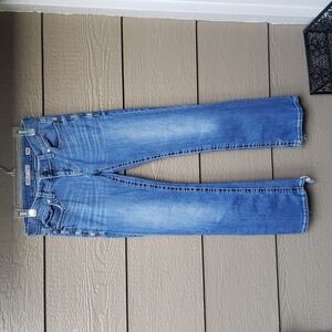 Buckle BKE/Stella Jean 29R Cotton Bl-Blue-L Rise-Bootcut